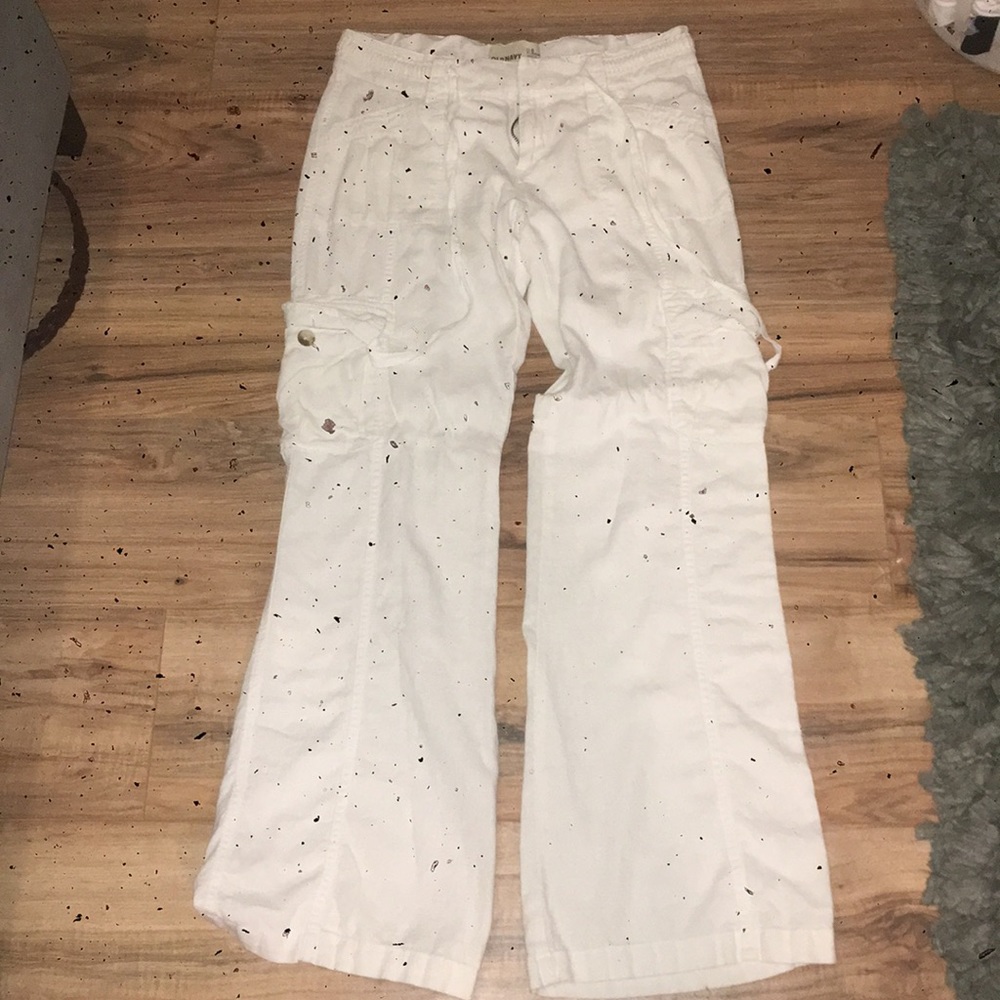 White cargo pants